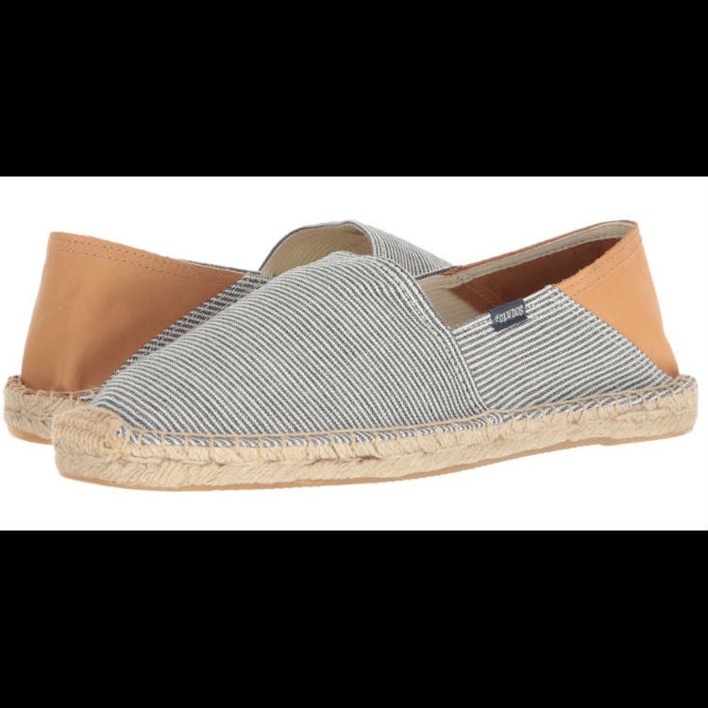 NWT Soludos Espadrilles Leather Back Convertible